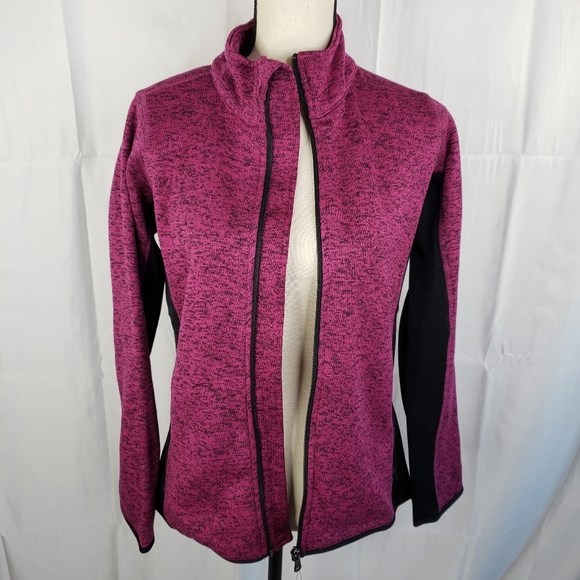 Marc New York Lightweight Zip Front Purple & Black Heathered Pockets Jacket Sz M - Picture 4 of 15